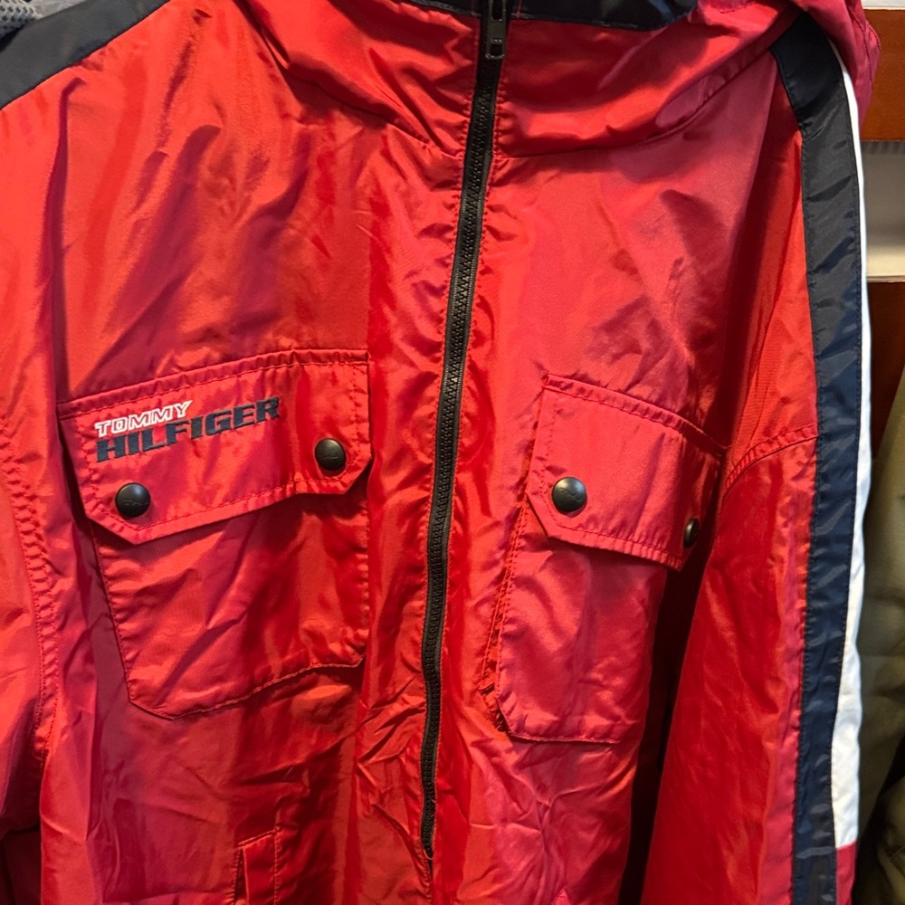 Tommy Hilfiger Red Hooded Jacket
